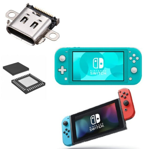 Nintendo Switch / Lite USB Charging Port and Control IC Chip Repair Service